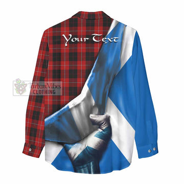 Cunningham Tartan Women's Casual Shirt with Family Crest Scotland Patriotic Style