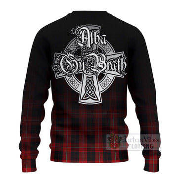 Cunningham Tartan Ugly Sweater Featuring Alba Gu Brath Family Crest Celtic Inspired