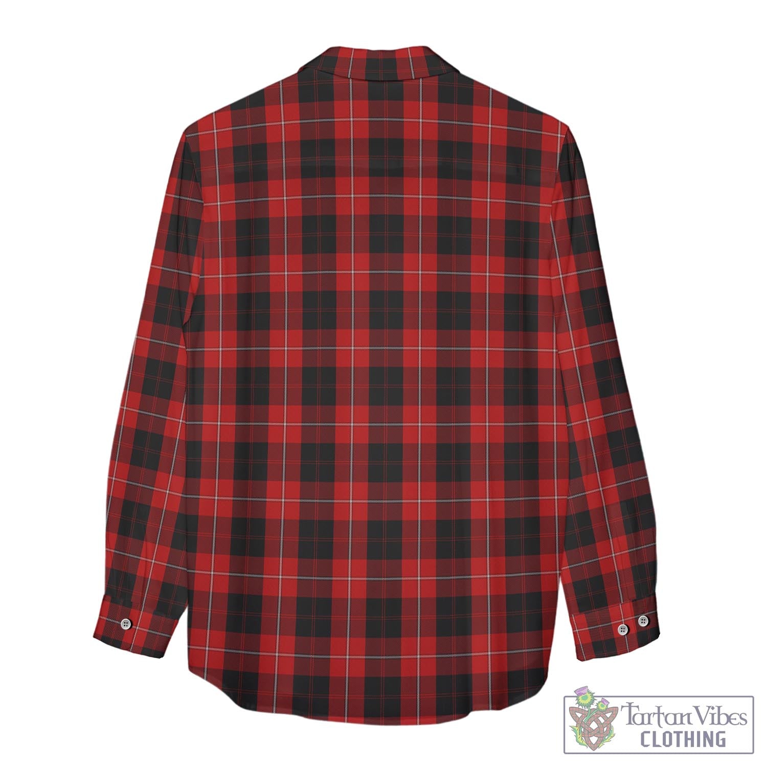 Tartan Vibes Clothing Cunningham Tartan Womens Casual Shirt with Family Crest