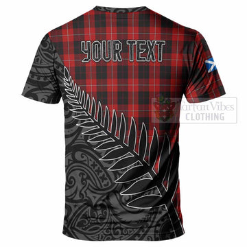 Cunningham Crest Tartan T-Shirt with New Zealand Silver Fern Half Style