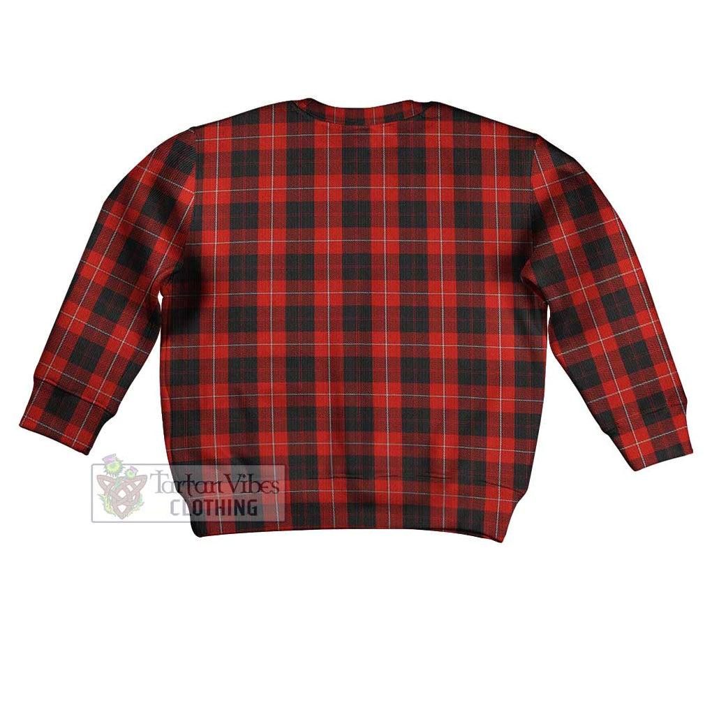 Tartan Vibes Clothing Cunningham Tartan Kid Ugly Sweater with Family Crest