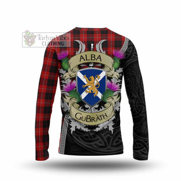 Cunningham Tartan Family Crest Long Sleeve T-Shirt Lion Rampant Royal Thistle Shield Celtic Inspired - Tartan Vibes Clothing
