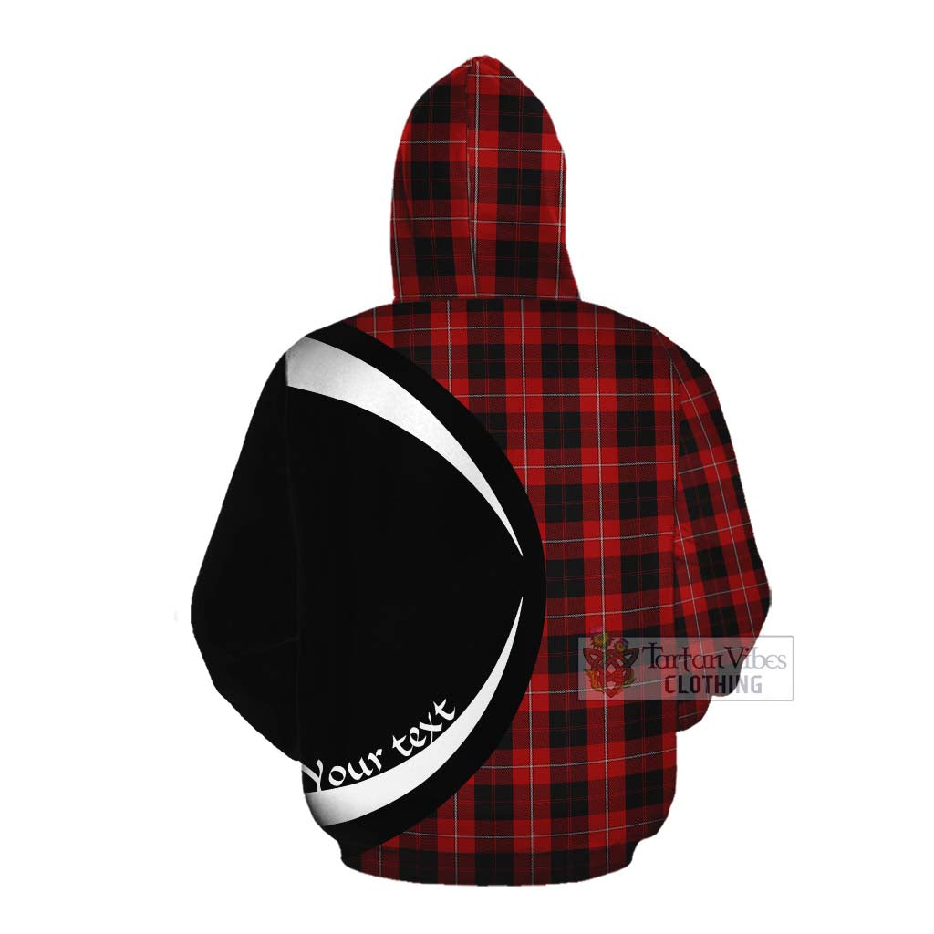 Tartan Vibes Clothing Cunningham Tartan Cotton Hoodie with Family Crest Circle Style