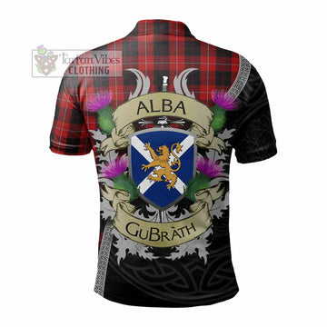 Cunningham Tartan Family Crest Polo Shirt Lion Rampant Royal Thistle Shield Celtic Inspired - Tartan Vibes Clothing