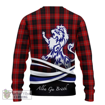 Cunningham Tartan Ugly Sweater with Alba Gu Brath Regal Lion Emblem