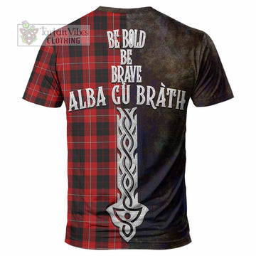 Cunningham Tartan Family Crest T-Shirt Alba Gu Brath Be Brave Lion Ancient Style - Tartan Vibes Clothing