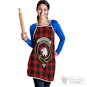 Cunningham Tartan Apron with Family Crest