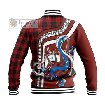 Cunningham Tartan Baseball Jacket with Epic Bagpipe Style