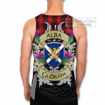 Cunningham Tartan Family Crest Men's Tank Top Lion Rampant Royal Thistle Shield Celtic Inspired - Tartan Vibes Clothing
