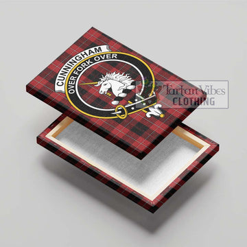 Cunningham Tartan Canvas Print Wall Art with Family Crest