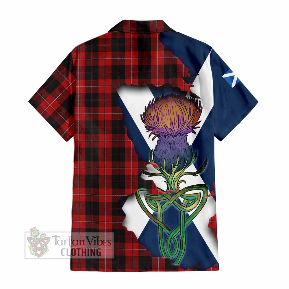 Cunningham Tartan Family Crest Hawaiian Shirt Scottish Thistle Celtic Inspired - Tartan Vibes Clothing