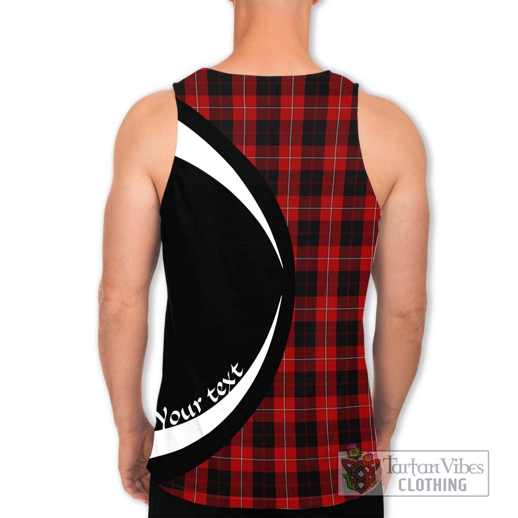 Cunningham Tartan Men's Tank Top with Family Crest Circle Style - Tartan Vibes Clothing