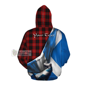 Cunningham Tartan Cotton Hoodie with Family Crest Scotland Patriotic Style