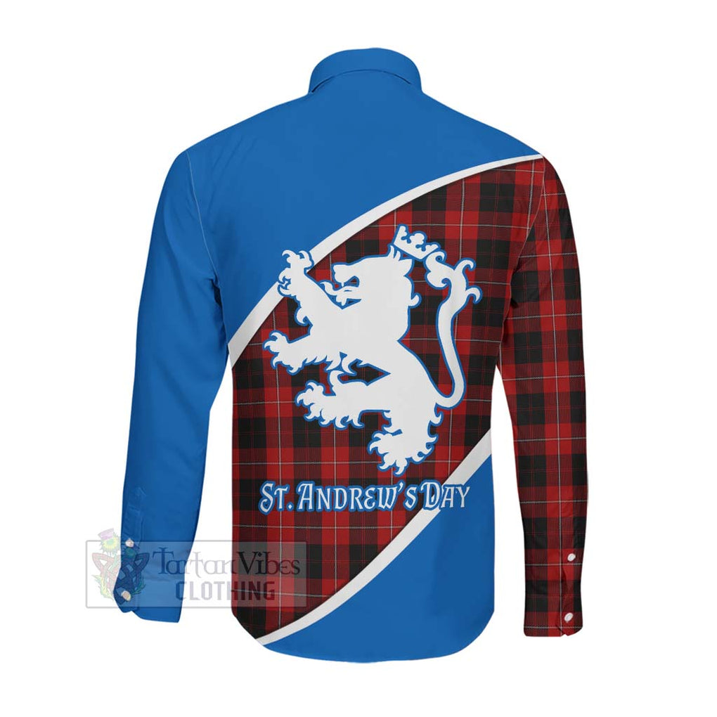 Tartan Vibes Clothing Cunningham Family Crest Tartan Long Sleeve Button Shirt Celebrate Saint Andrew's Day in Style