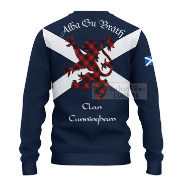 Cunningham Tartan Lion Rampant Ugly Sweater Proudly Display Your Heritage with Alba Gu Brath and Clan Name