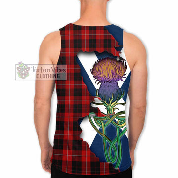 Cunningham Tartan Family Crest Men's Tank Top Scottish Thistle Celtic Inspired - Tartan Vibes Clothing