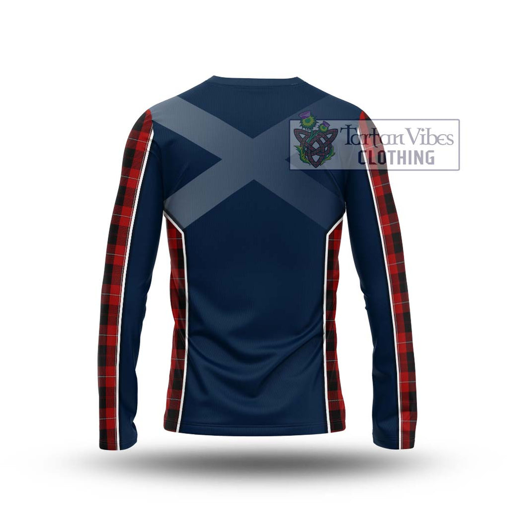 Cunningham Tartan Long Sleeve T-Shirt with Family Crest and Lion Rampant Vibes Sport Style - Tartan Vibes Clothing