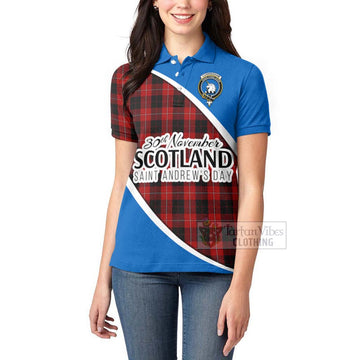 Cunningham Family Crest Tartan Women's Polo Shirt Celebrate Saint Andrew's Day in Style