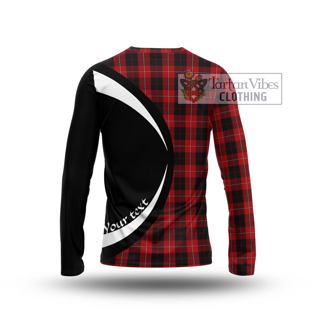 Cunningham Tartan Long Sleeve T-Shirt with Family Crest Circle Style - Tartan Vibes Clothing