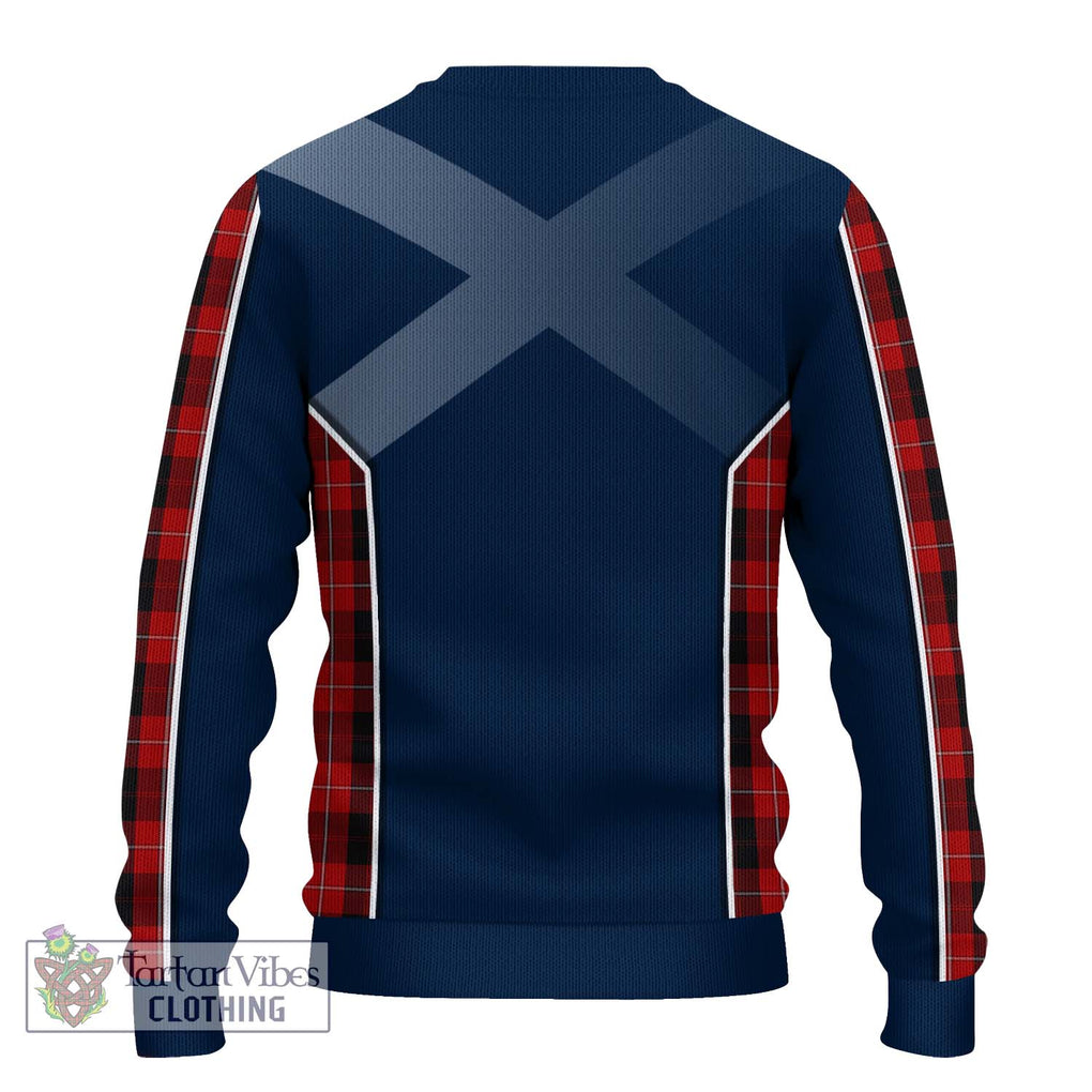 Cunningham Tartan Knitted Sweater with Family Crest and Lion Rampant Vibes Sport Style - Tartan Vibes Clothing