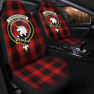 Cunningham Tartan Car Seat Cover with Family Crest