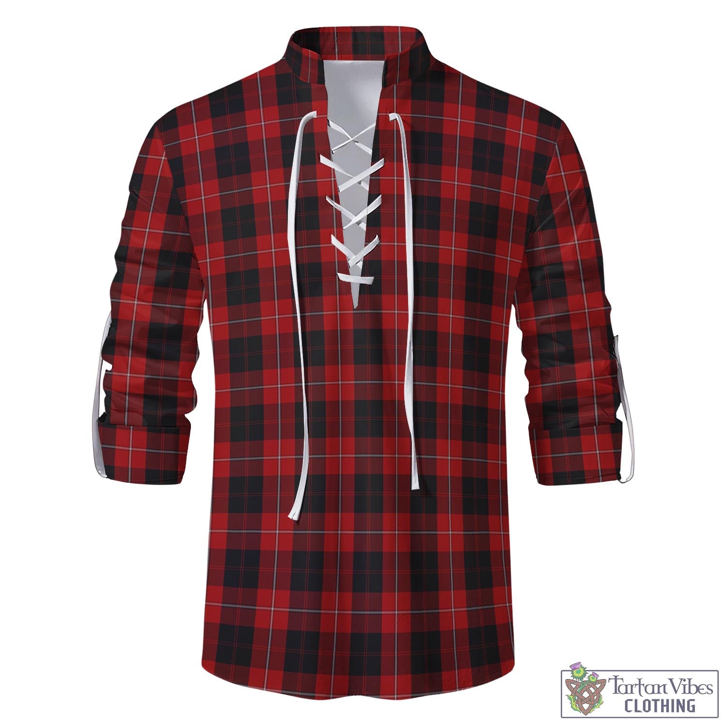 Tartan Vibes Clothing Cunningham Tartan Men's Scottish Traditional Jacobite Ghillie Kilt Shirt