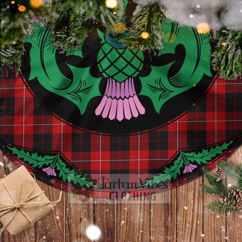 Tartan Vibes Clothing Cunningham Tartan Christmas Tree Skirt Scottish Thistle Style