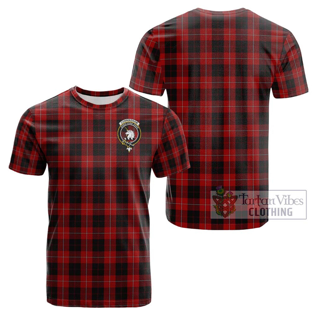 Cunningham Tartan Cotton T-Shirt with Family Crest Kid's Shirt - Tartanvibesclothing Shop