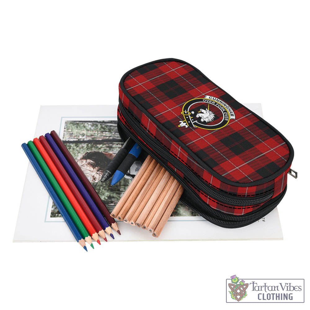 Tartan Vibes Clothing Cunningham Tartan Pen and Pencil Case with Family Crest