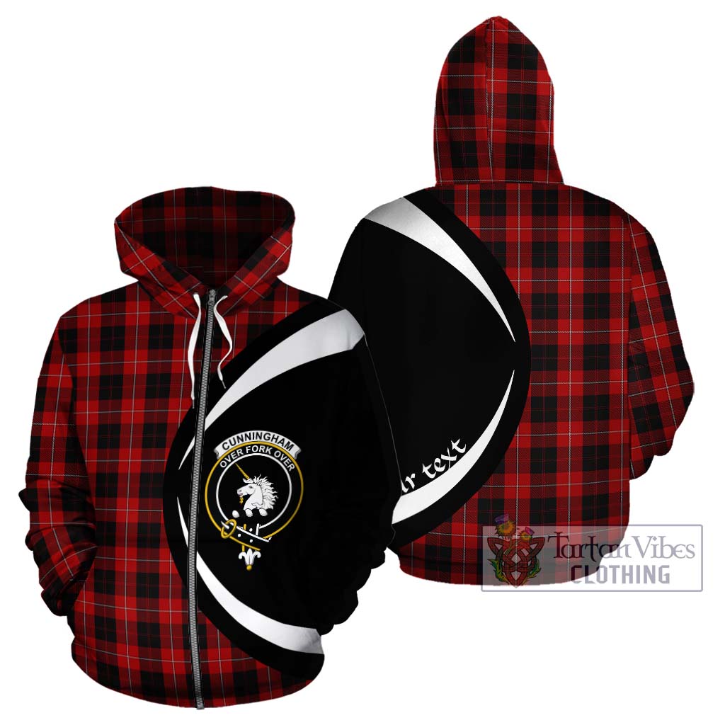 Tartan Vibes Clothing Cunningham Tartan Hoodie with Family Crest Circle Style