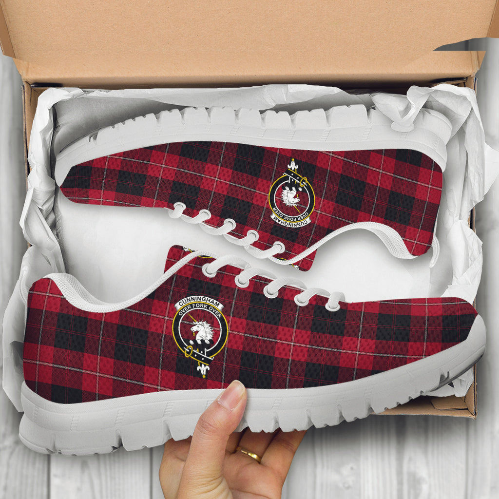 Cunningham Tartan Sneakers with Family Crest - Tartan Vibes Clothing