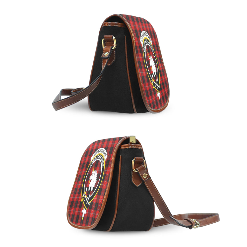 Cunningham Tartan Saddle Bag with Family Crest - Tartan Vibes Clothing