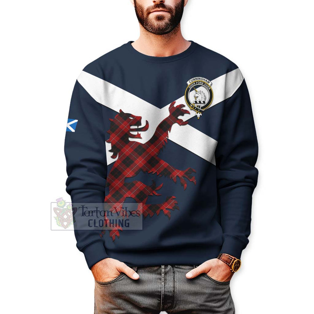 Tartan Vibes Clothing Cunningham Tartan Lion Rampant Sweatshirt – Proudly Display Your Heritage with Alba Gu Brath and Clan Name