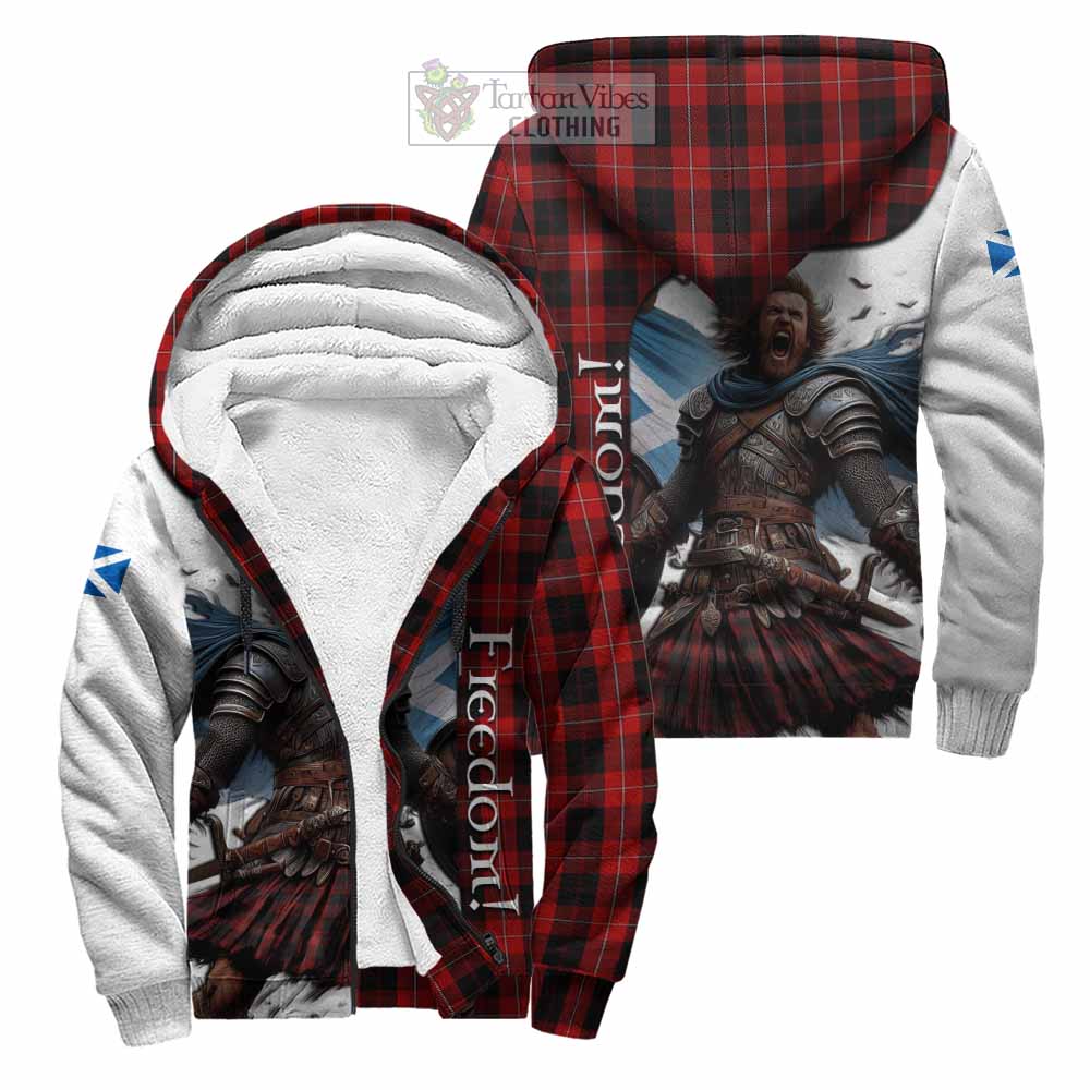 Tartan Vibes Clothing Cunningham Crest Tartan Sherpa Hoodie Inspired by the Freedom of Scottish Warrior