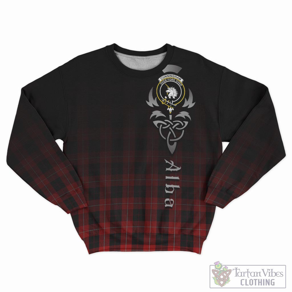 Tartan Vibes Clothing Cunningham Tartan Sweatshirt Featuring Alba Gu Brath Family Crest Celtic Inspired