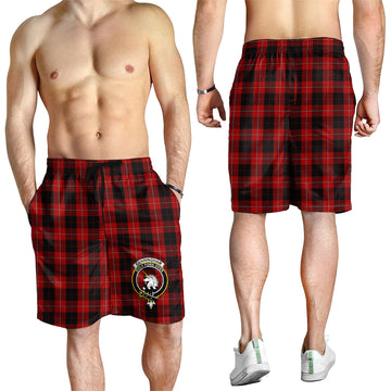 Cunningham Tartan Mens Shorts with Family Crest