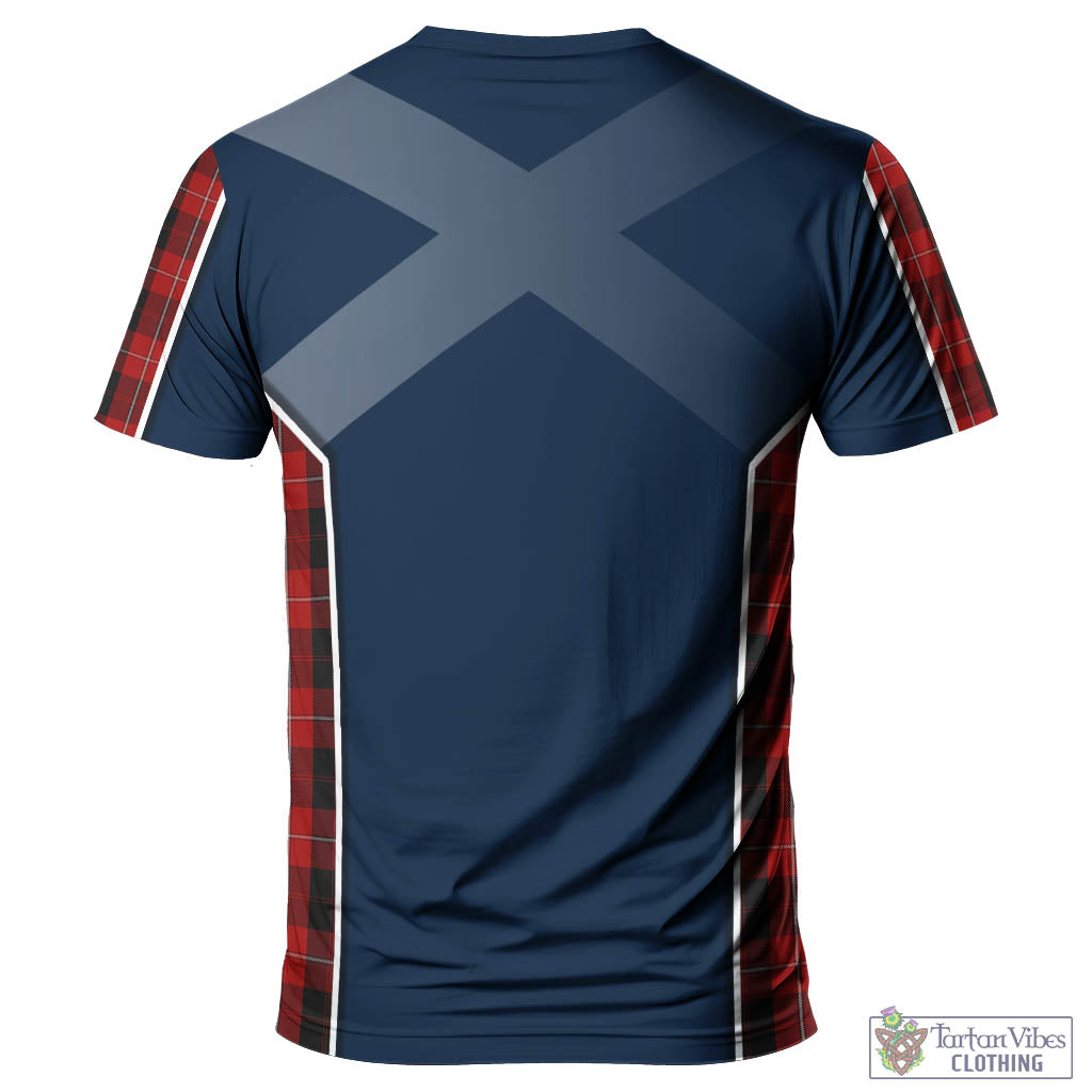 Tartan Vibes Clothing Cunningham Tartan T-Shirt with Family Crest and Scottish Thistle Vibes Sport Style