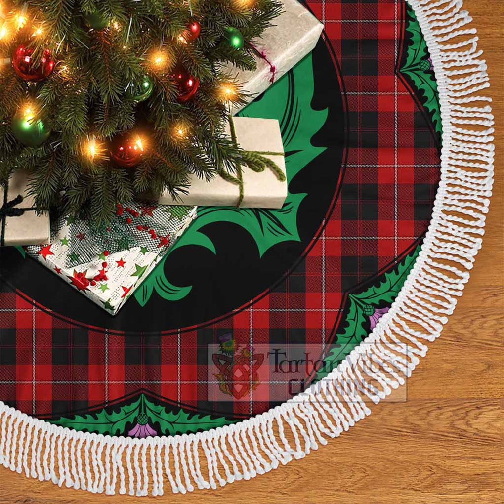 Tartan Vibes Clothing Cunningham Tartan Christmas Tree Skirt Scottish Thistle Style