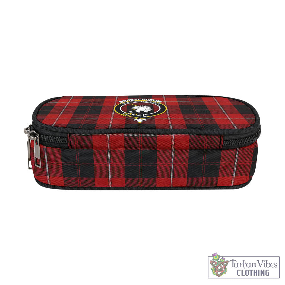 Tartan Vibes Clothing Cunningham Tartan Pen and Pencil Case with Family Crest