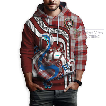 Cunningham Dress Tartan Hoodie with Epic Bagpipe Style