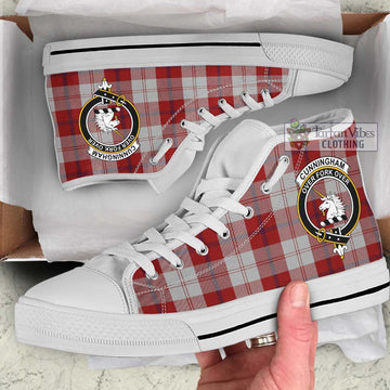 Cunningham Dress Tartan High Top Shoes with Family Crest