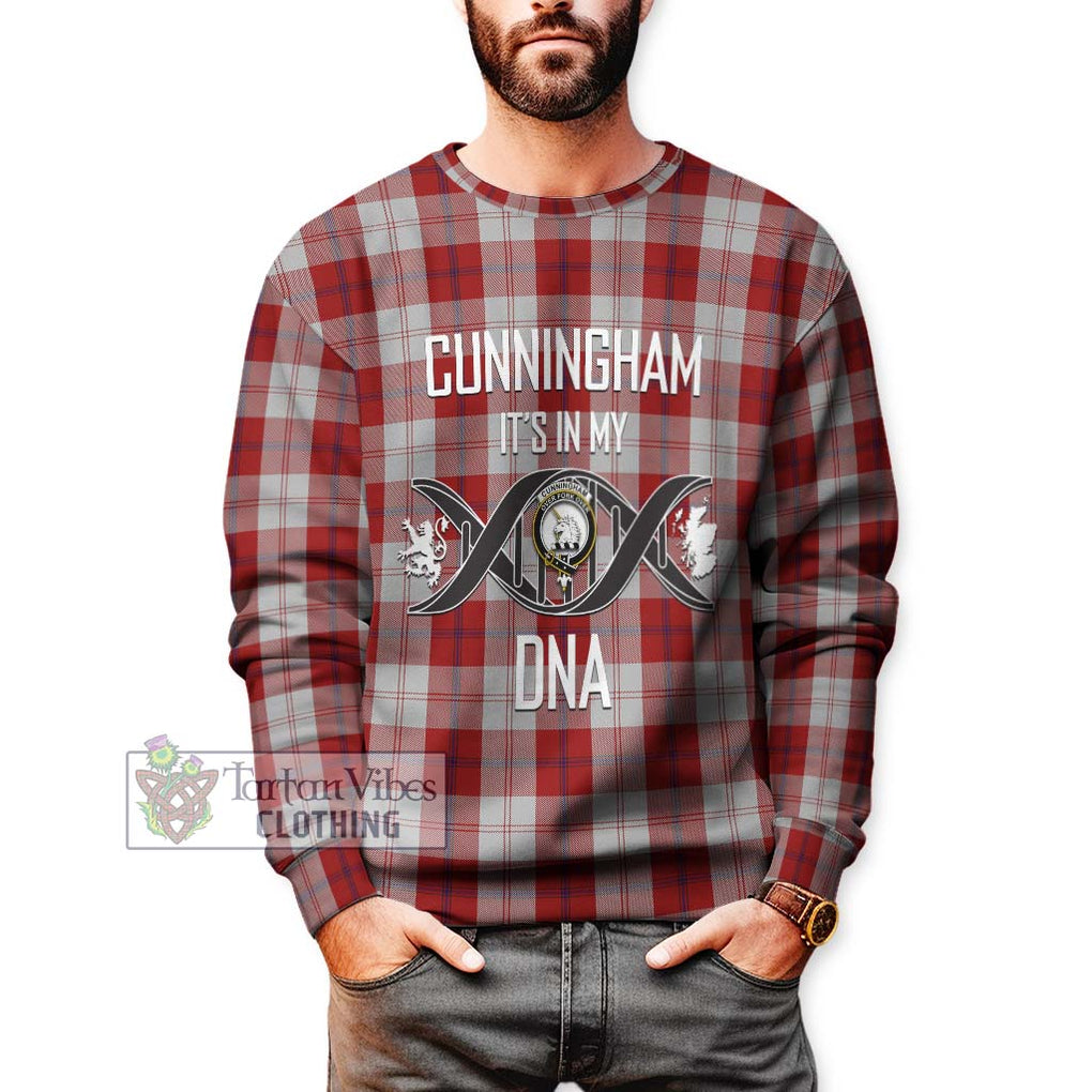 Cunningham Dress Tartan Sweatshirt with Family Crest DNA In Me Style Unisex - Tartanvibesclothing Shop