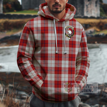 Cunningham Dress Tartan Cotton Hoodie with Family Crest