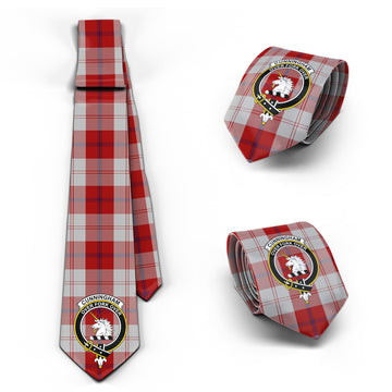 Cunningham Dress Tartan Classic Necktie with Family Crest