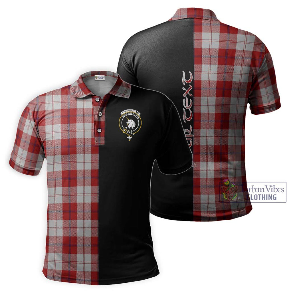 Cunningham Dress Tartan Polo Shirt with Family Crest and Half Of Me Style Kid - Tartanvibesclothing Shop