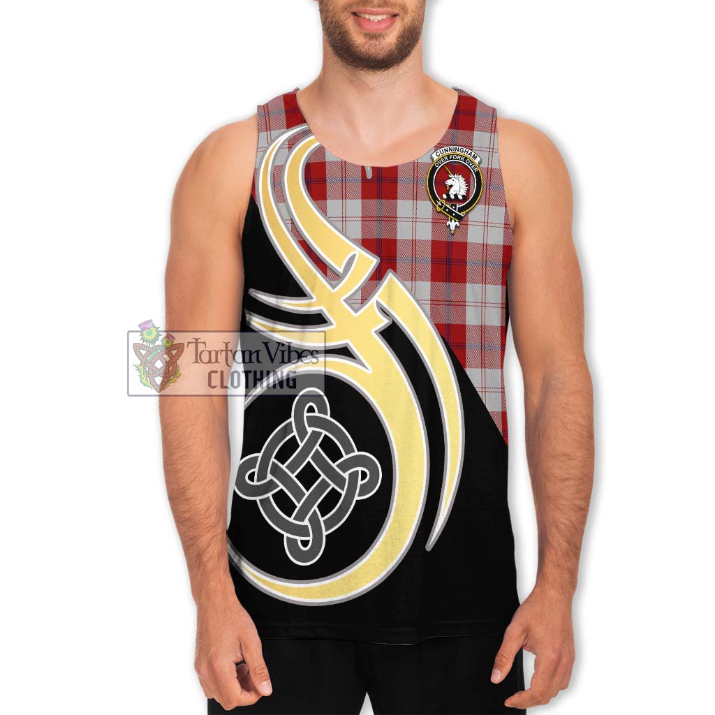 Cunningham Dress Tartan Men's Tank Top with Family Crest and Celtic Symbol Style Men - Tartan Vibes Clothing