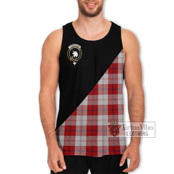 Cunningham Dress Tartan Men's Tank Top with Family Crest and Military Logo Style