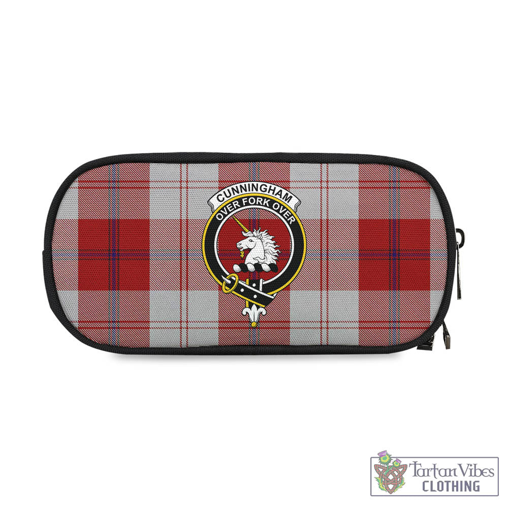 Tartan Vibes Clothing Cunningham Dress Tartan Pen and Pencil Case with Family Crest