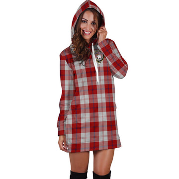 Cunningham Dress Tartan Hoodie Dress with Family Crest