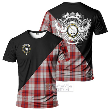 Cunningham Dress Tartan T-Shirt with Family Crest and Military Logo Style